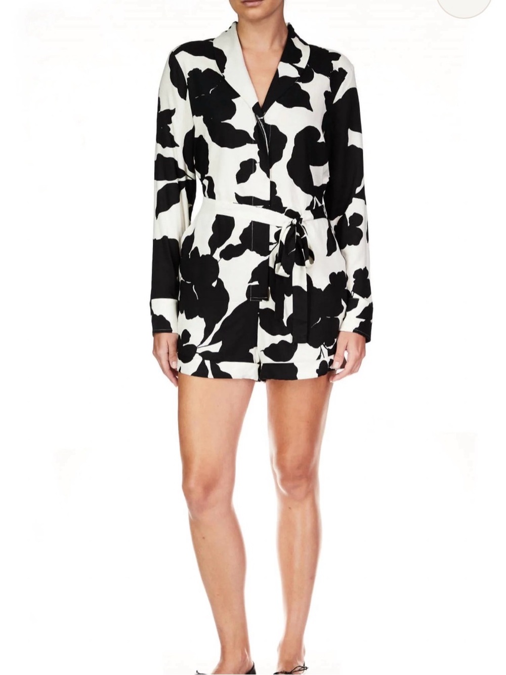Sanctuary Black and White Print romper